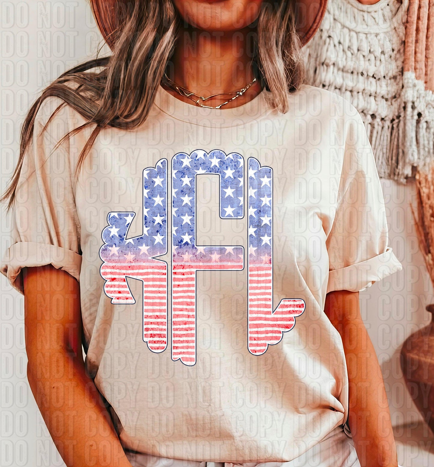 USA Monogram Personalized DTF Transfer