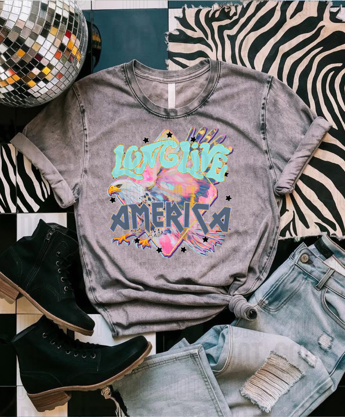 Long Live America Saturated DTF Transfer