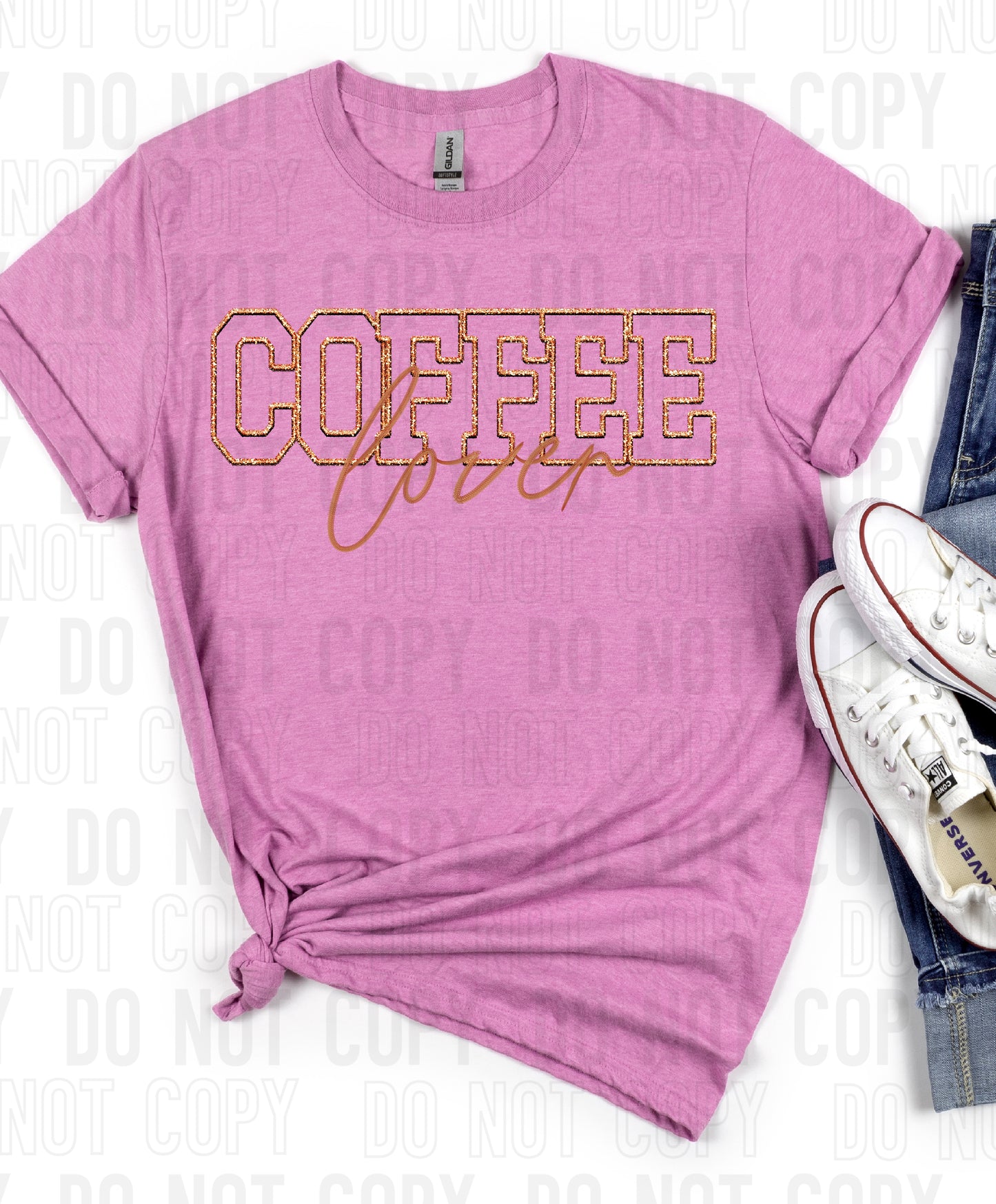 Coffee Lover Tinsel DTF Transfer