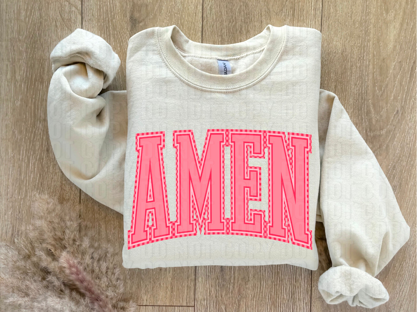 Amen Pink DTF Transfer