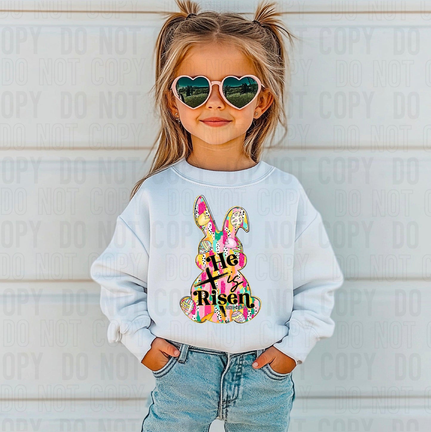 He Is Risen Brushstroke Bunny DTF Transfer