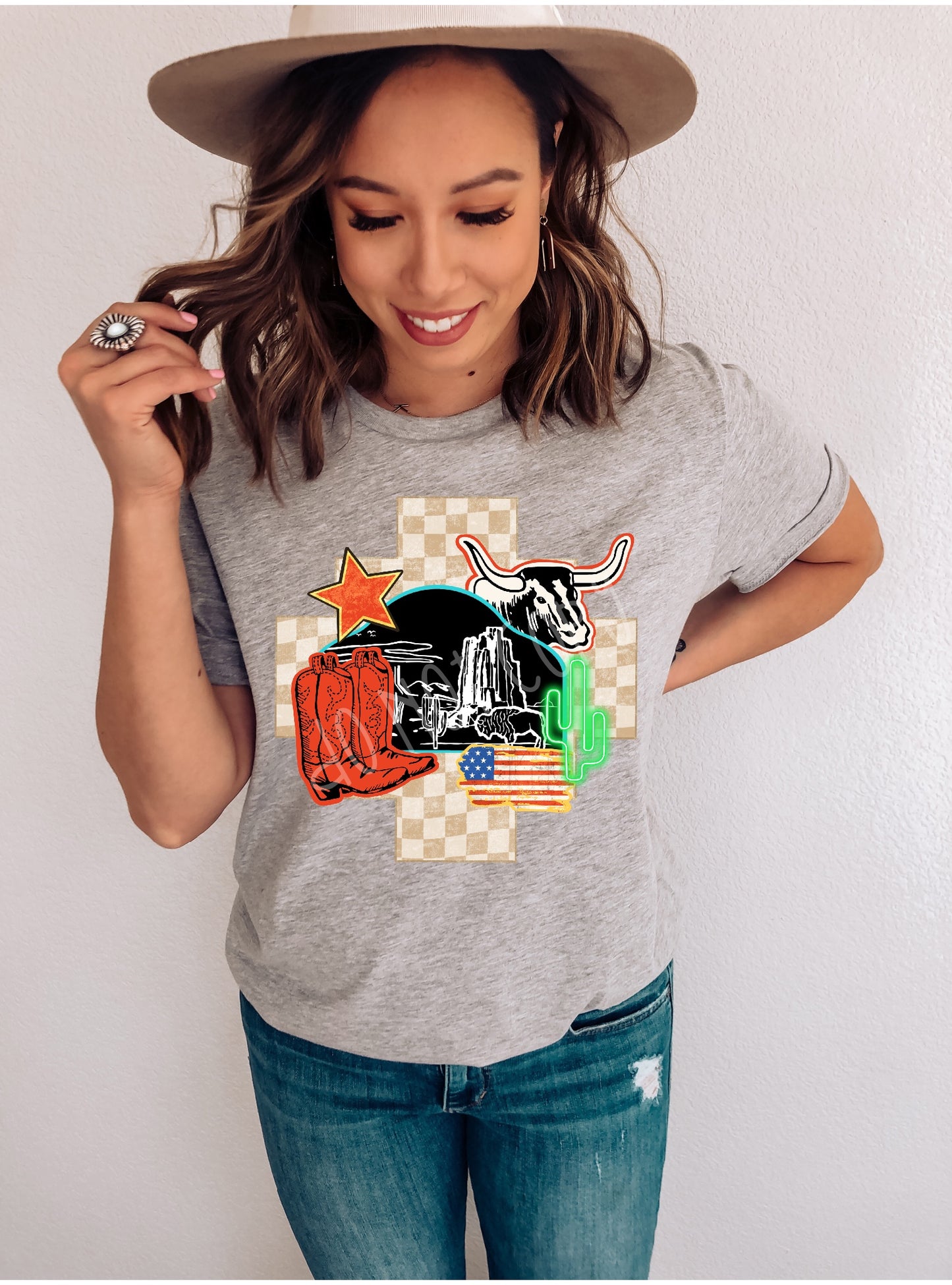 Western Patchwork DTF Transfer