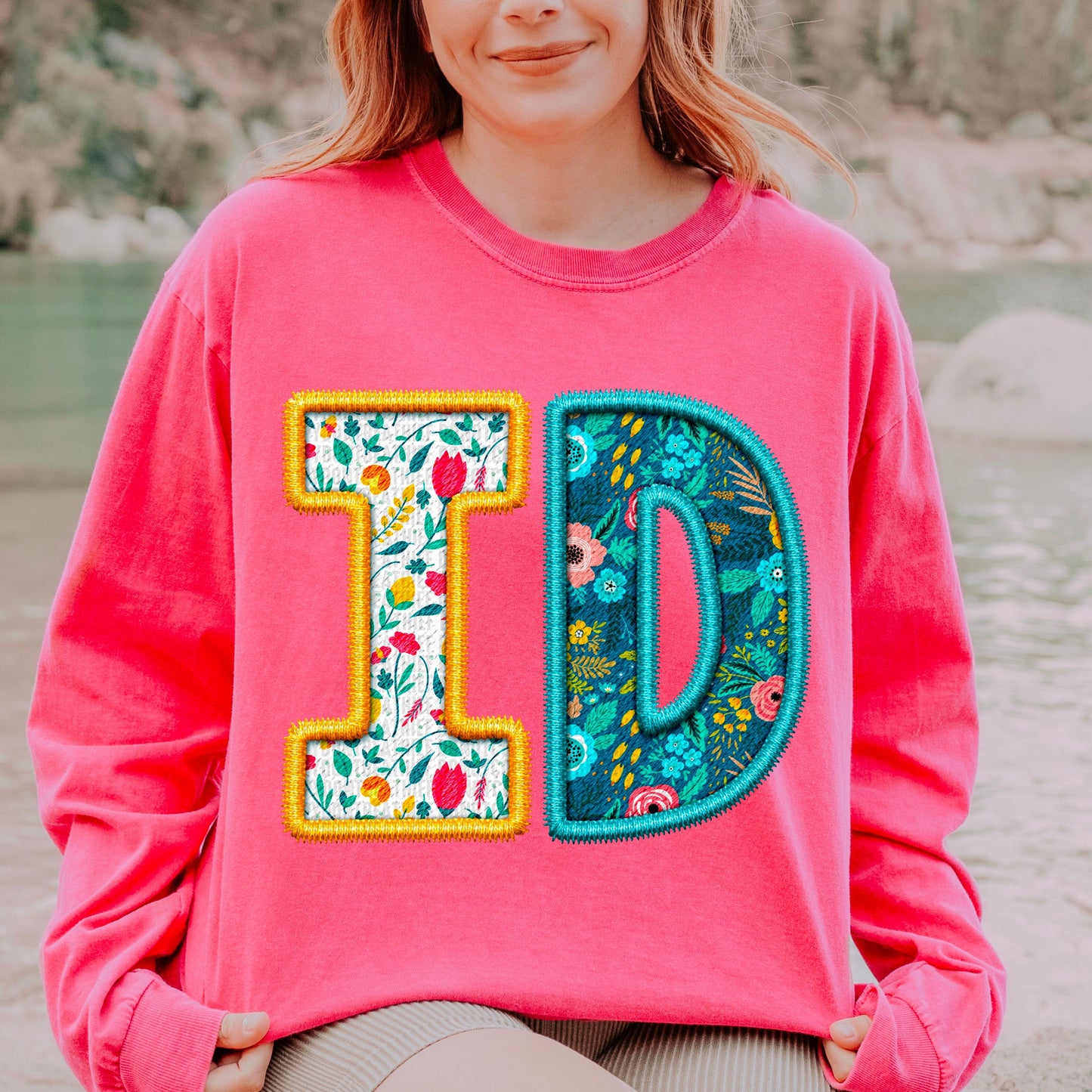ID Spring Embroidery Faux DTF Transfer
