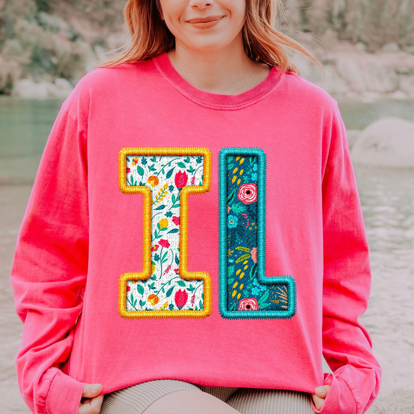 IL Spring Embroidery Faux DTF Transfer