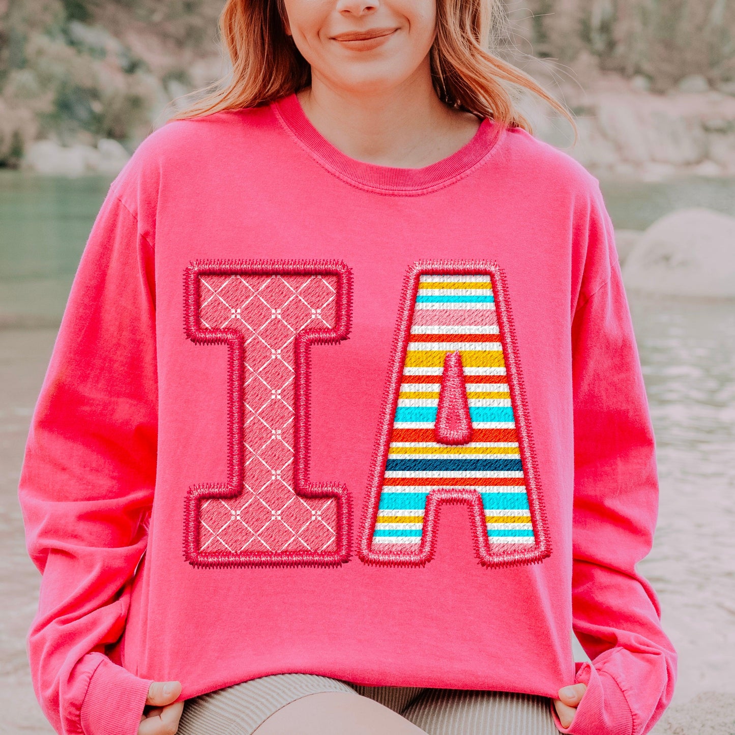 IA Spring Embroidery Faux DTF Transfer