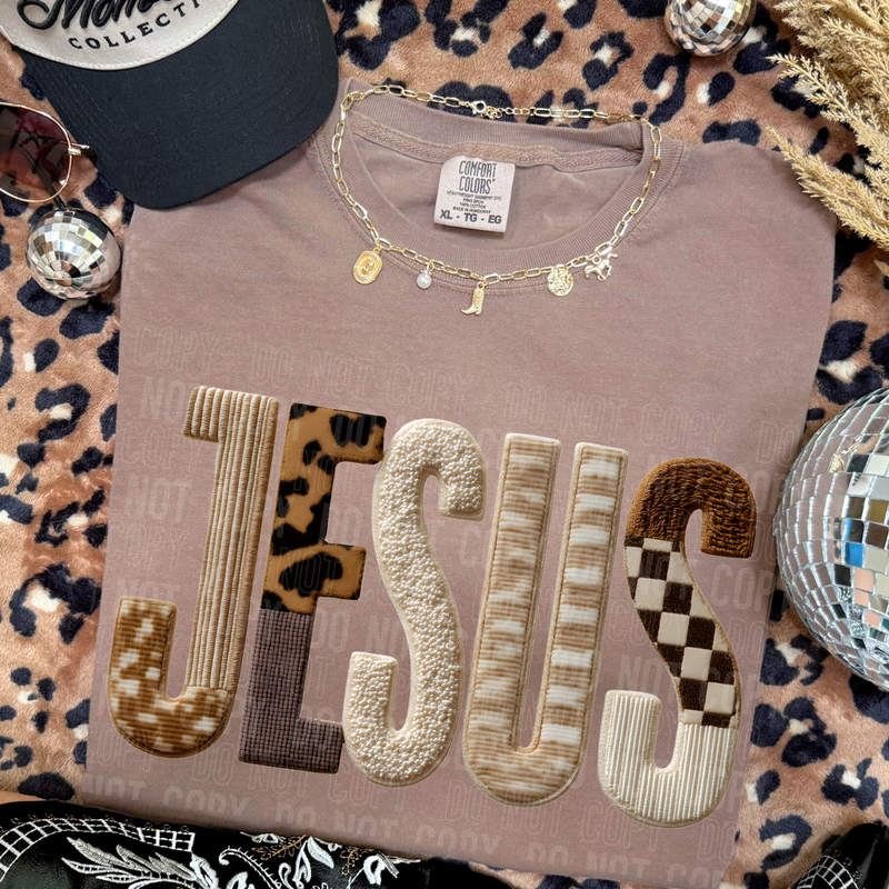 Jesus Yarn Faux DTF Transfer