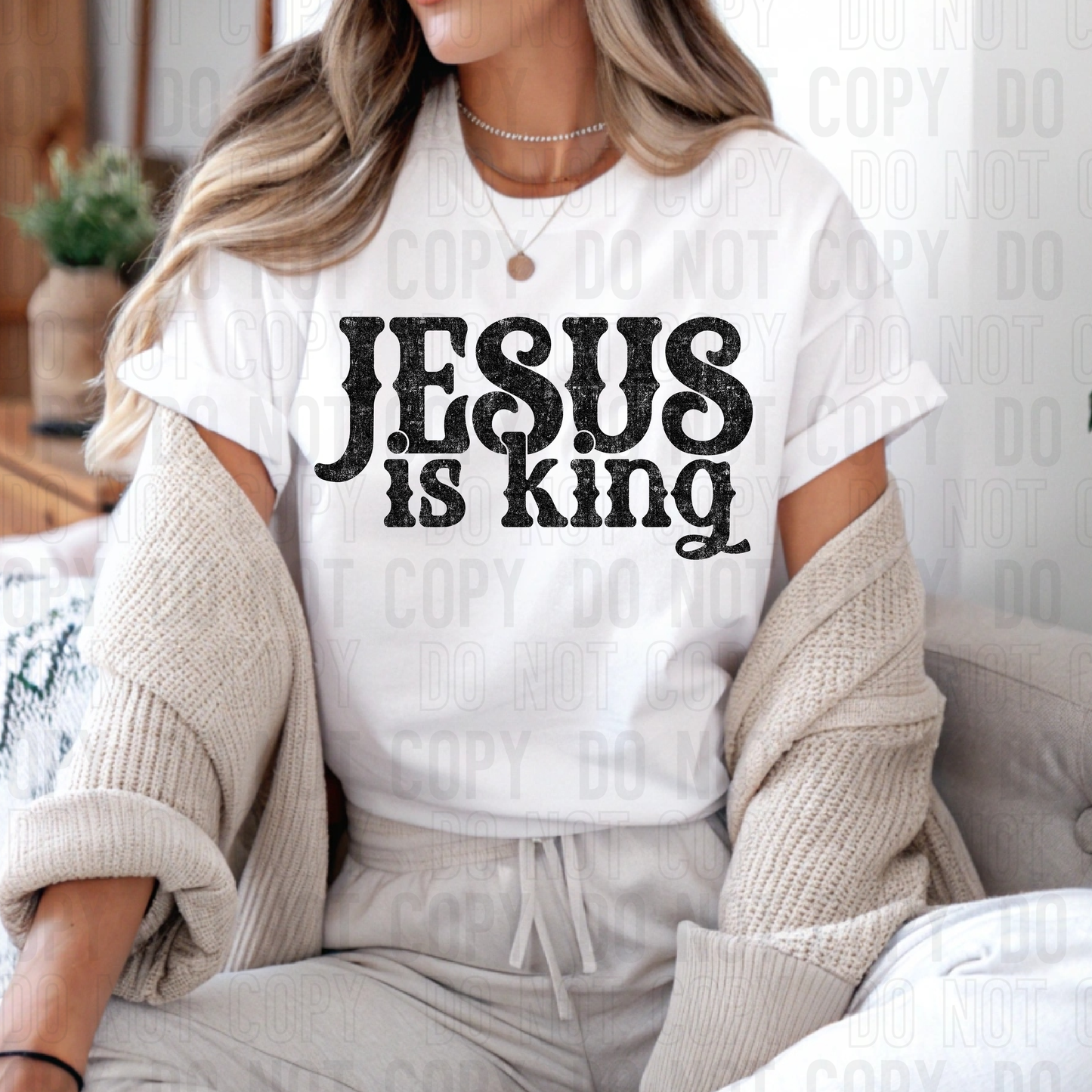 Jesus Is King DTF Transfer