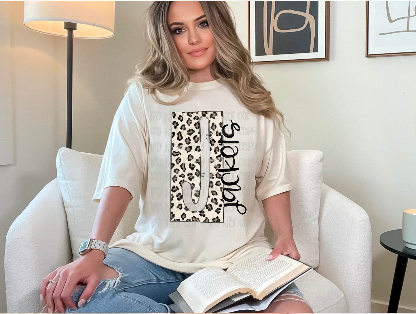 Jackets Boxed Leopard Mascot DTF Transfer