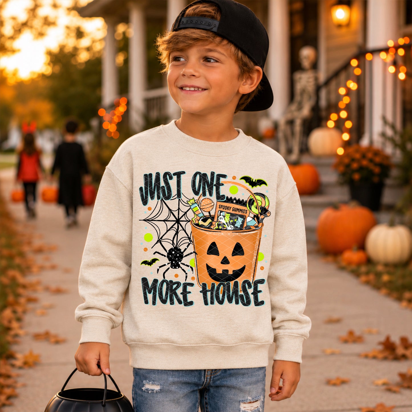 Just One More House Orange DTF Transfer