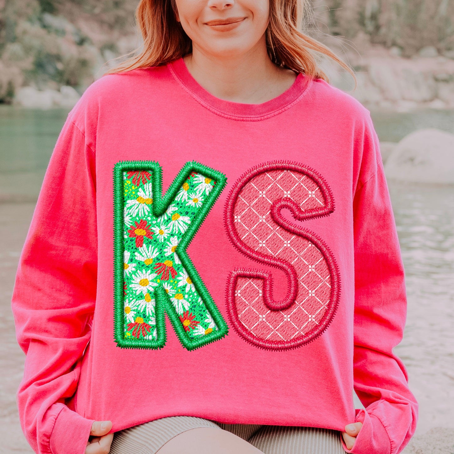 KS Spring Embroidery Faux DTF Transfer