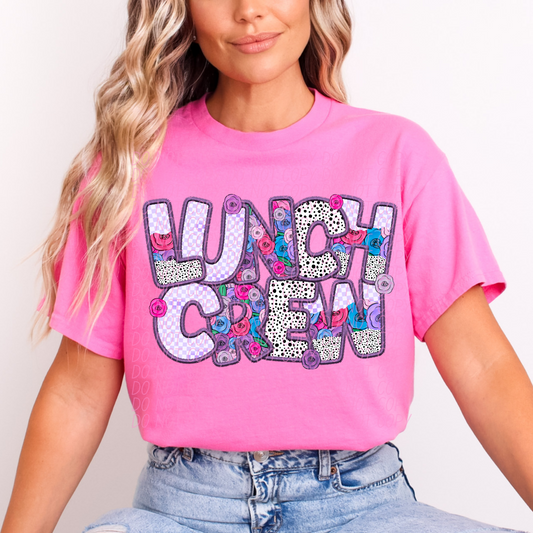 Lunch Crew Pretty In Purple DTF Transfer