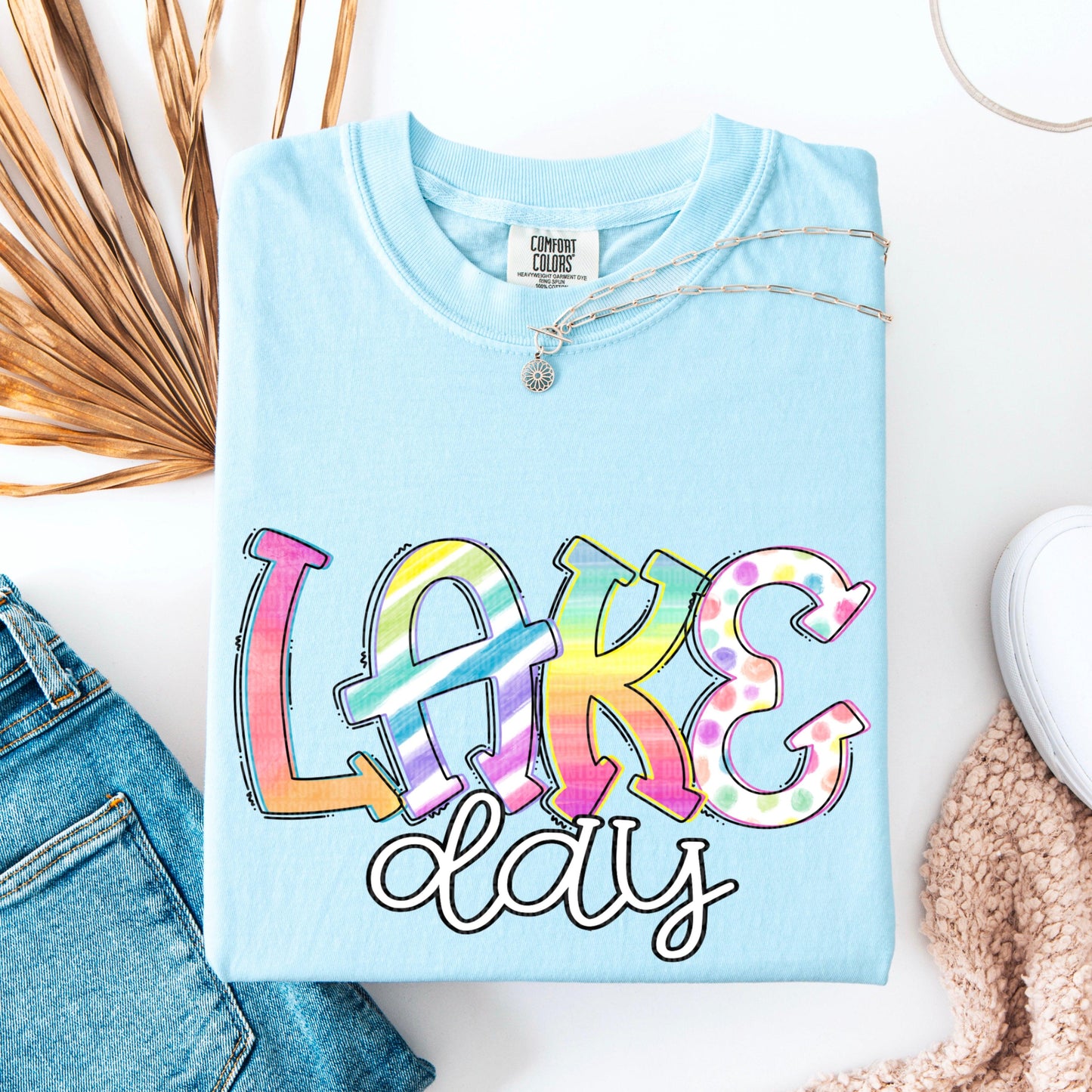 Lake Day Rainbow DTF Transfer