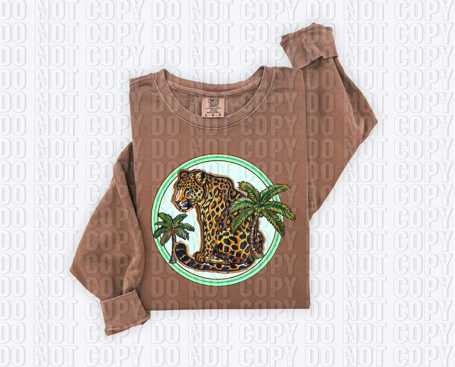 Leopard Circle DTF Transfer