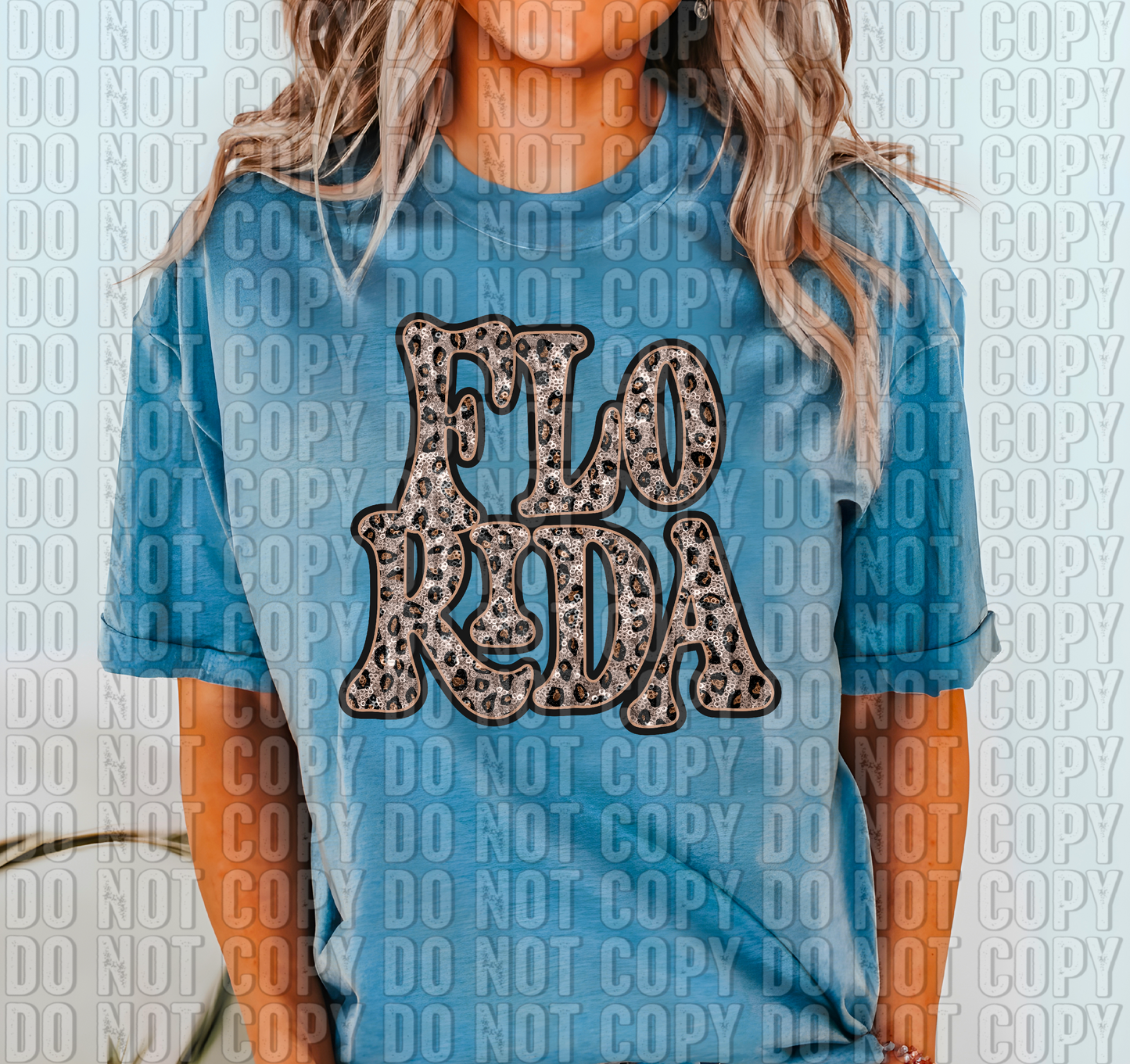 Florida Leopard Sequined DTF Transfer