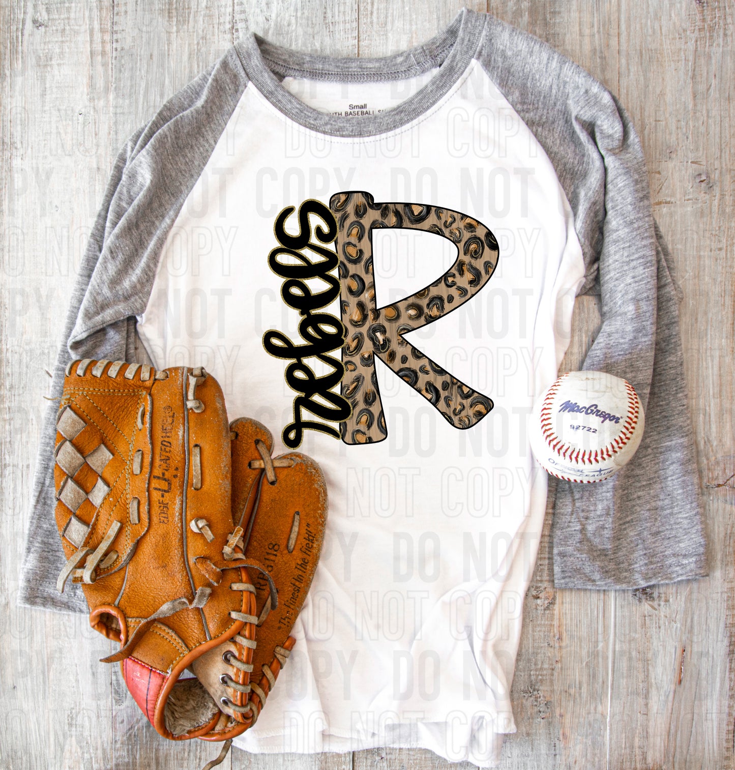 Leopard Letter Team Custom Mascot DTF Transfer