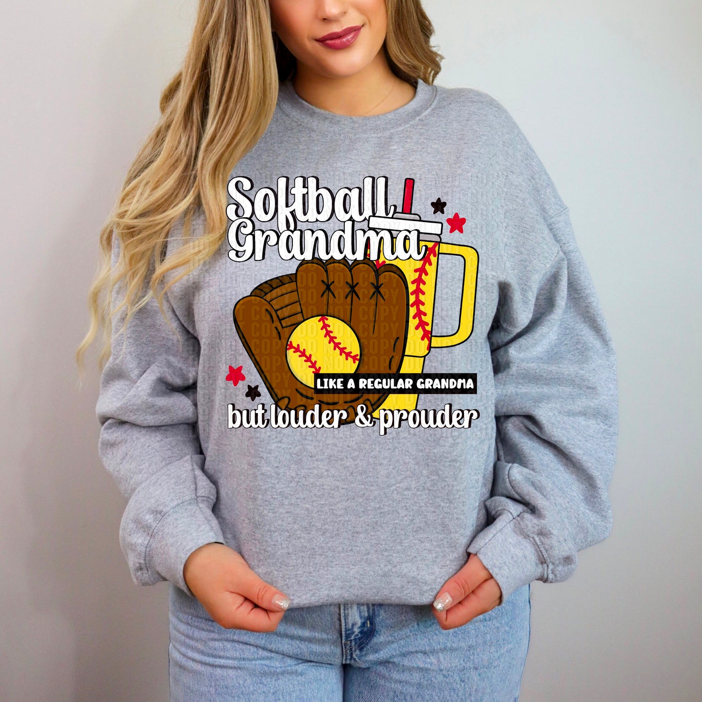 Softball Grandma Louder & Prouder DTF Transfer
