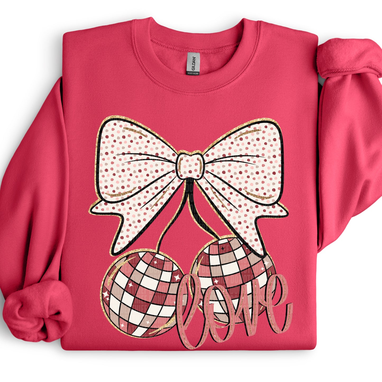 Love Bow Cherries DTF Transfer