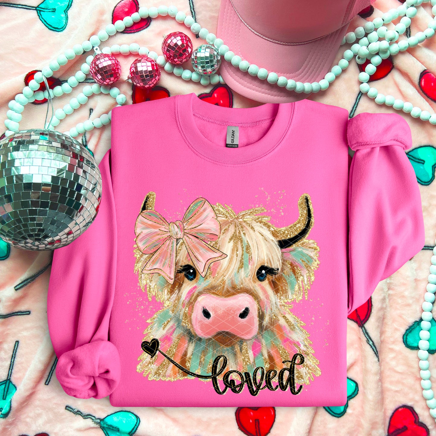 Loved Highland Cow DTF Transfer