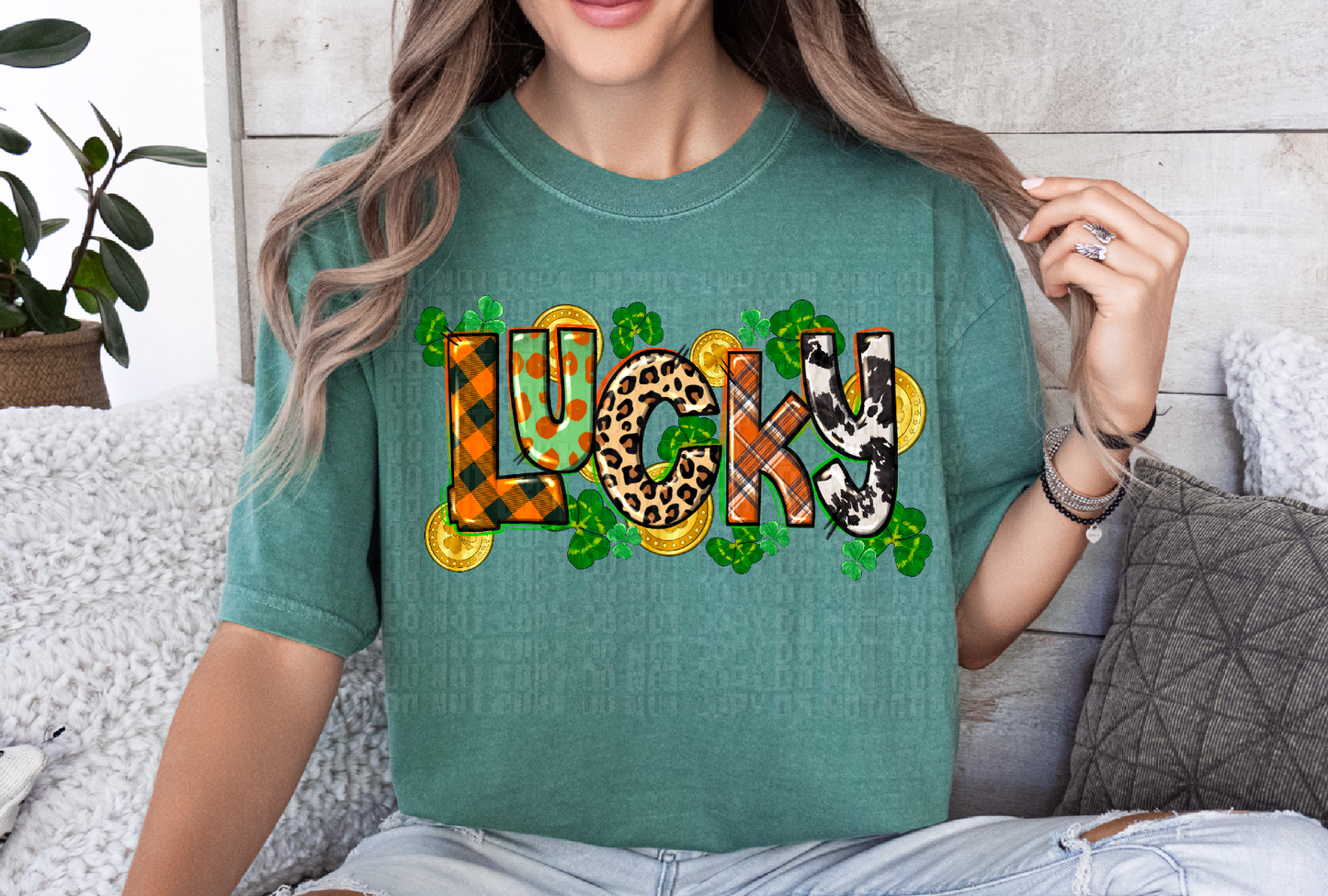 Lucky Cheetah And Cowhide DTF Transfer