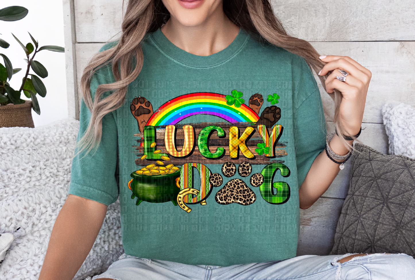 Lucky Dog DTF Transfer