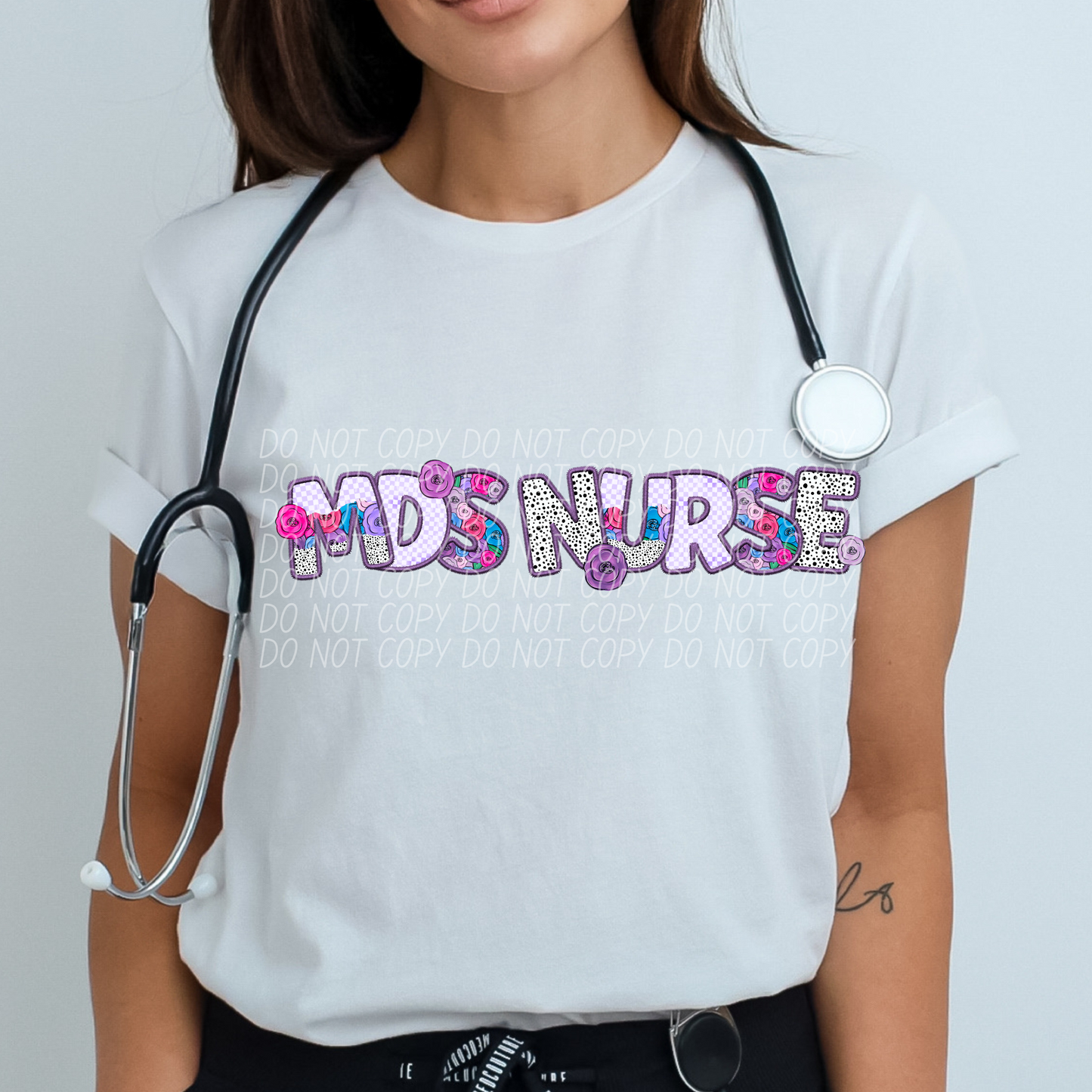 MDS Nurse Pretty In Purple DTF Transfer