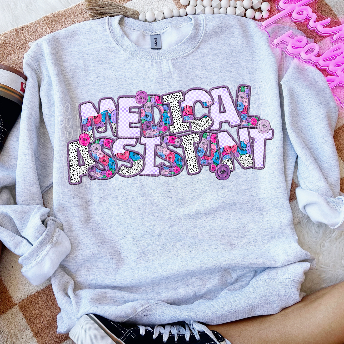 Medical Assistant Pretty In Purple DTF Transfer