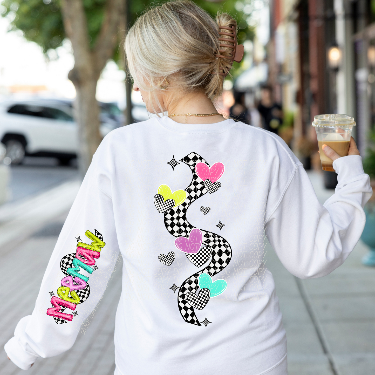 Meemaw Bright Checker DTF Transfer