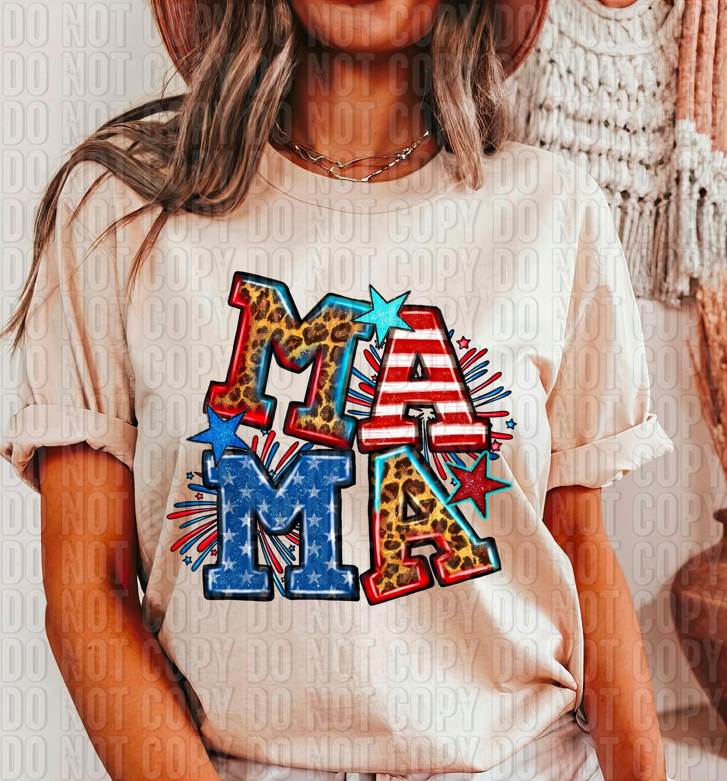 Mama Cheetah American Doodle DTF Transfer