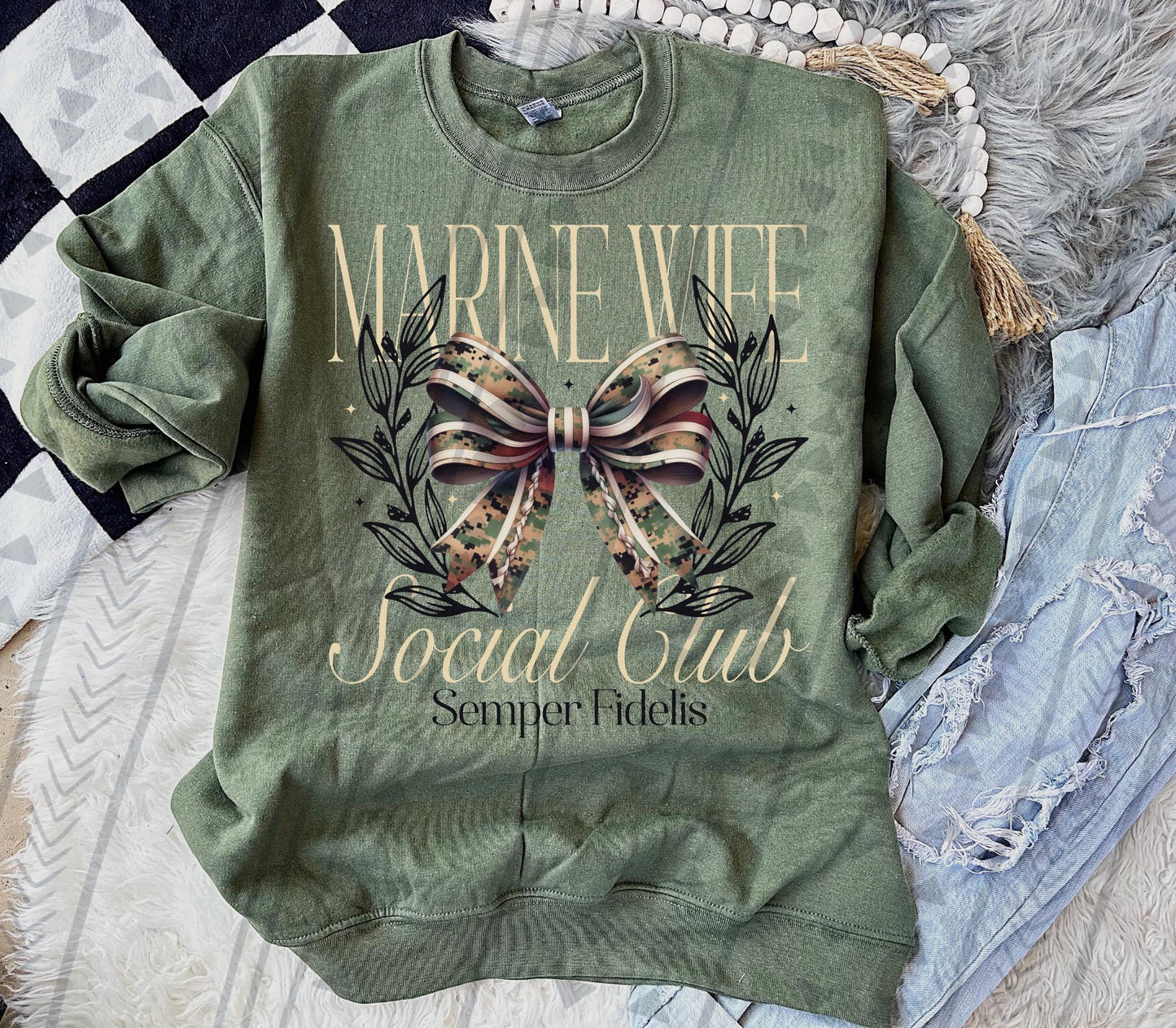 Marine Wife Social Club DTF Transfer