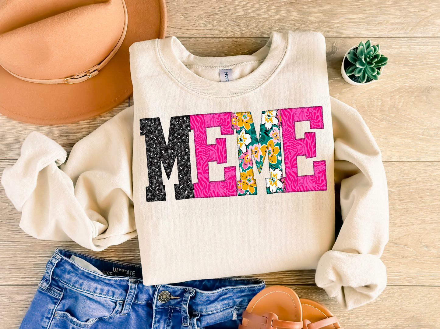 Meme Overlock Bright DTF Transfer