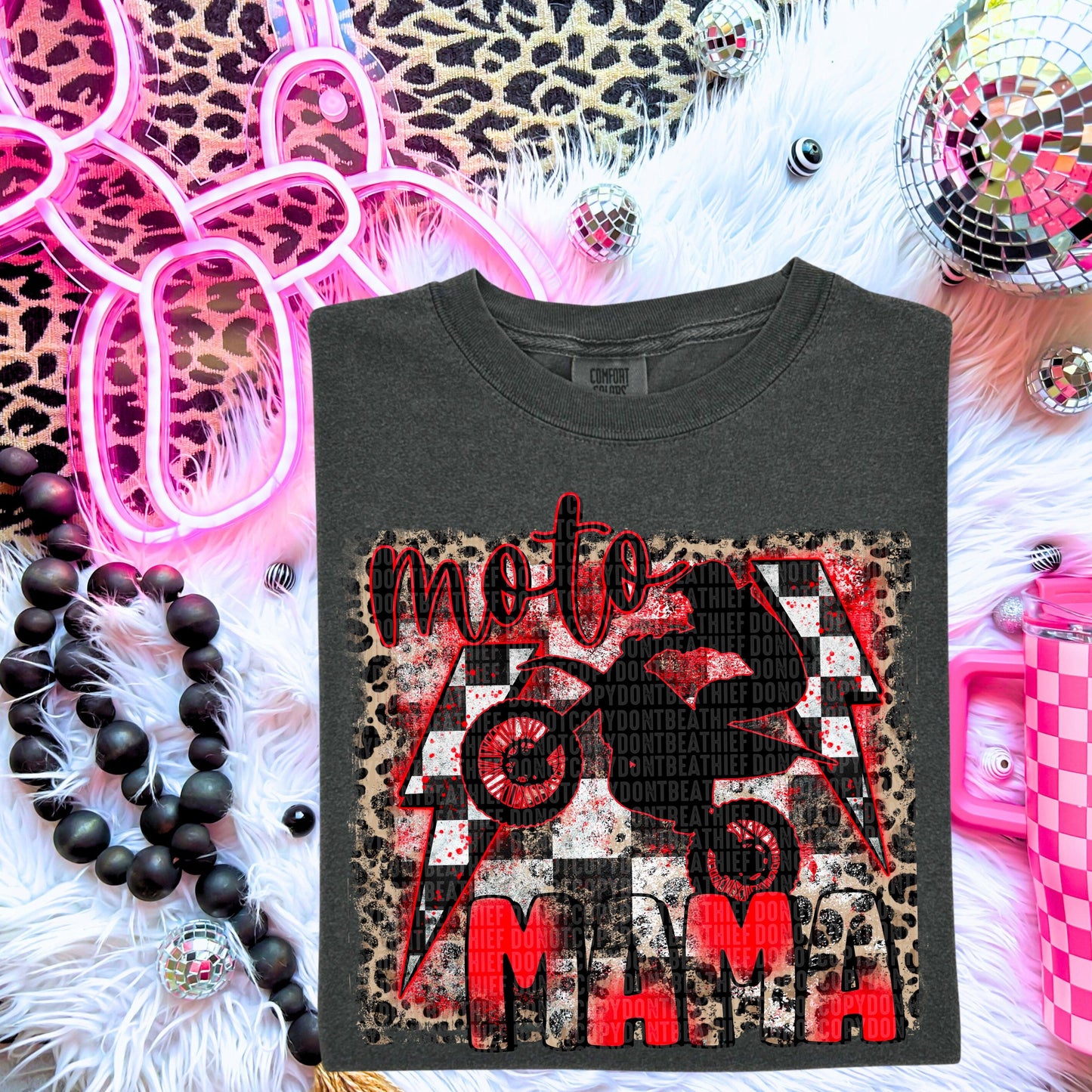 Moto Mama Red DTF Transfer
