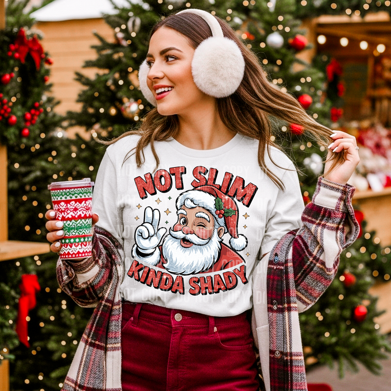 Not Slim Santa DTF Transfer