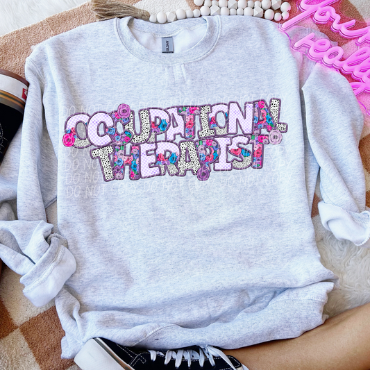 Occupational Therapist Pretty In Purple DTF Transfer