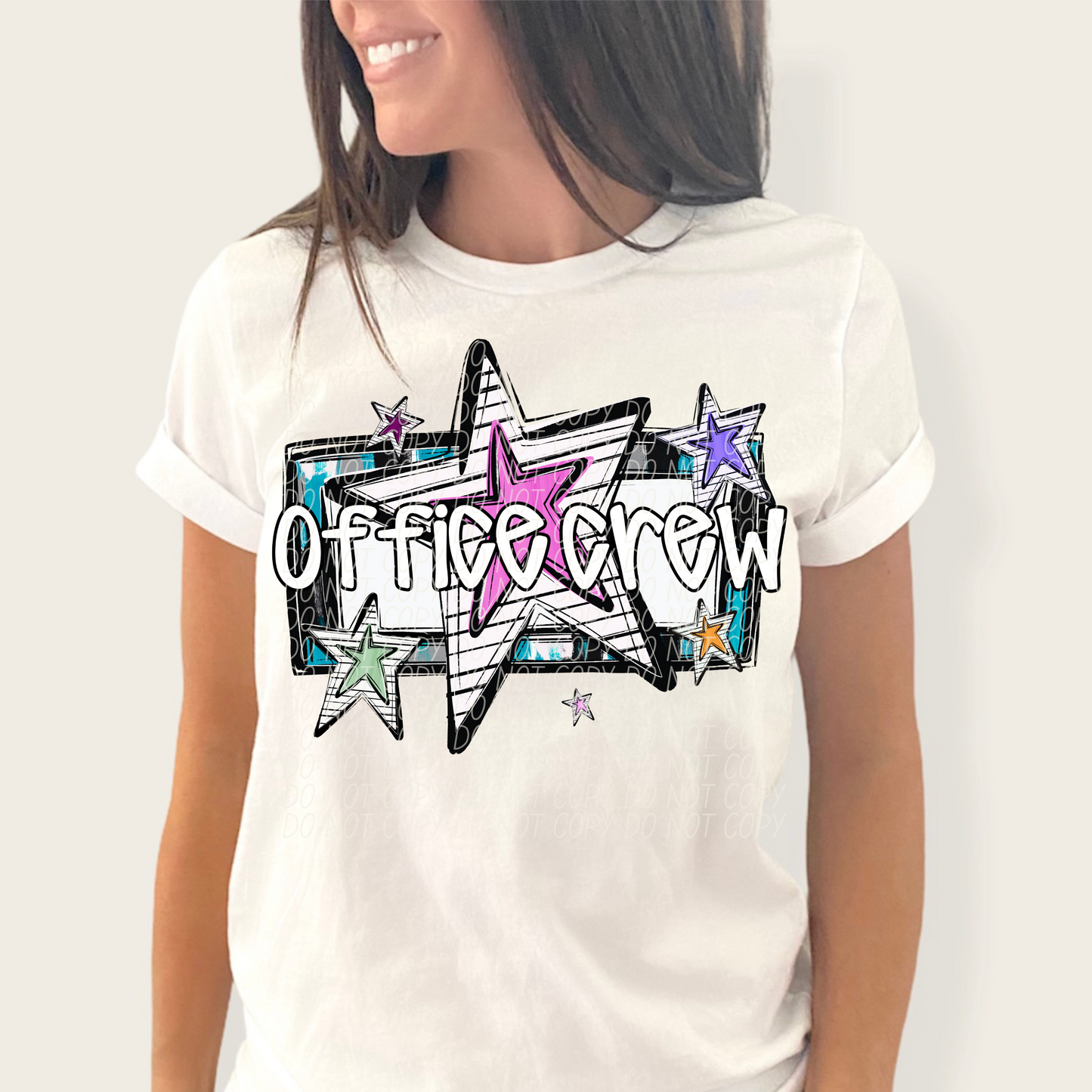 OFFICE CREW CS Bright Stars DTF Transfer