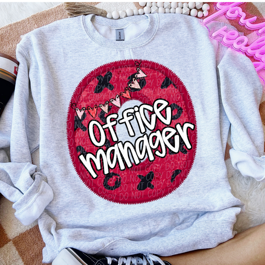 Office Manager Valentine Letter DTF Transfer