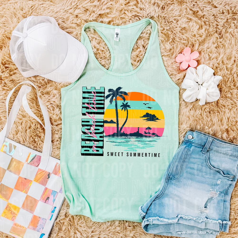 On Beach Time DTF Transfer