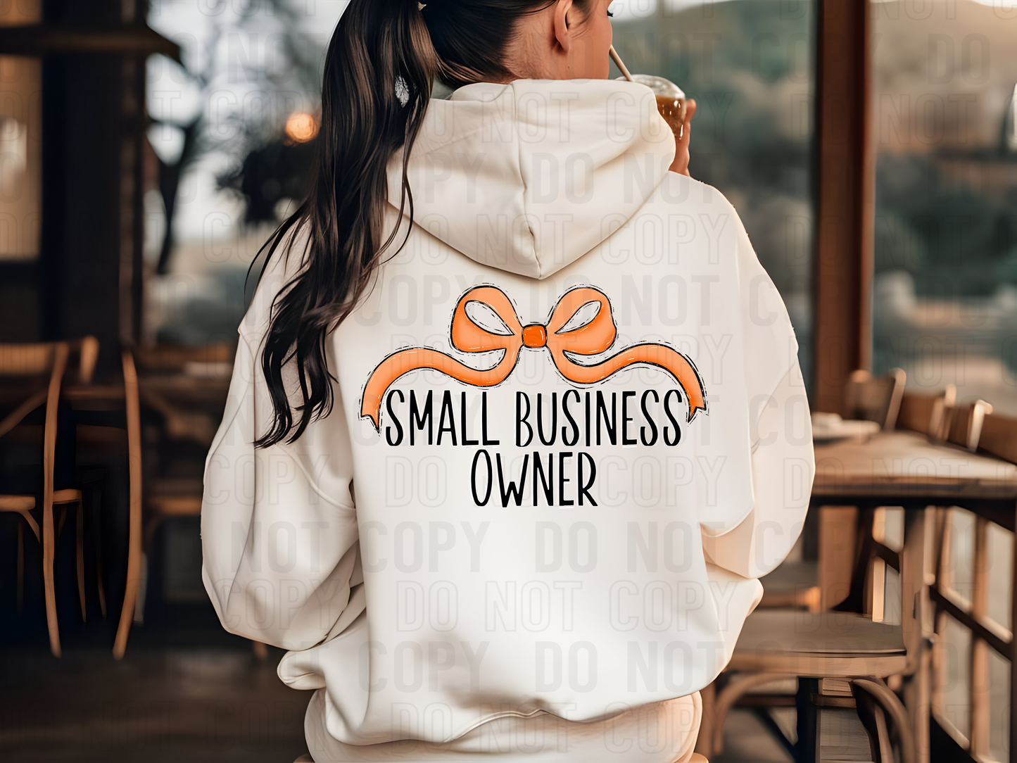 Small Business Owner Wide Bow DTF Transfer