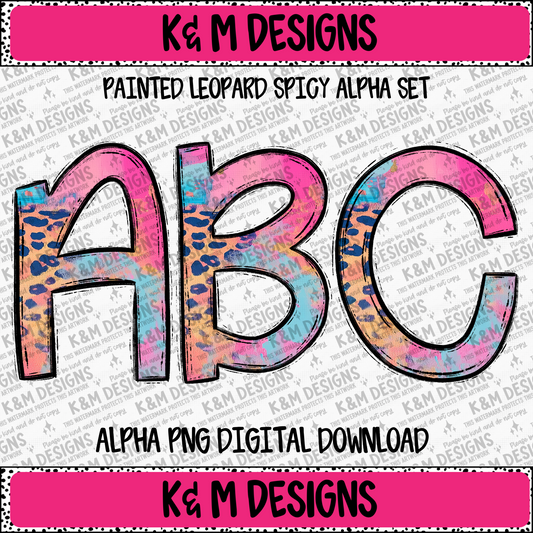 Painted Leopard Spicy Alpha PNG Set Digital Download