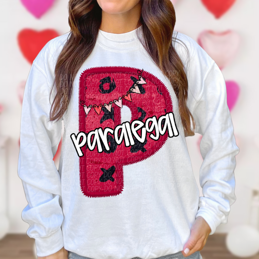 Paralegal Valentine Letter DTF Transfer