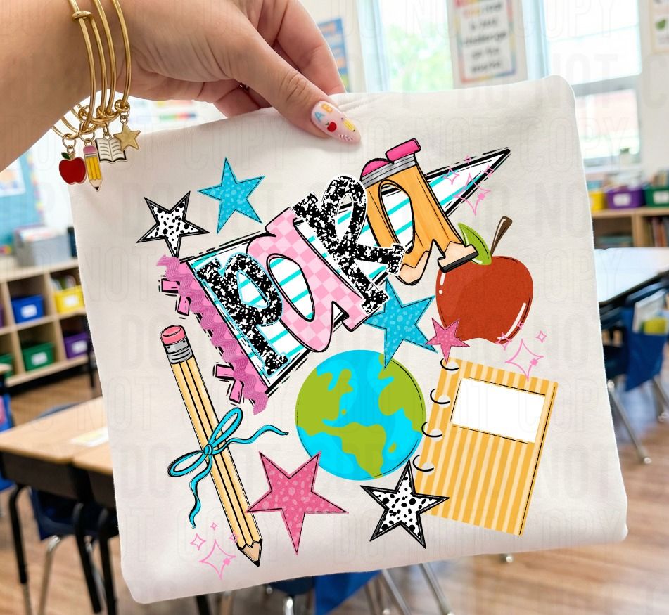 Para Back To School Pennant DTF Transfer