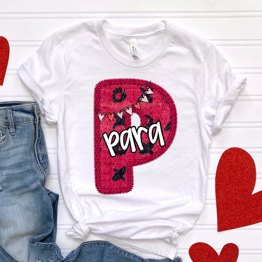 Para Valentine Letter DTF Transfer