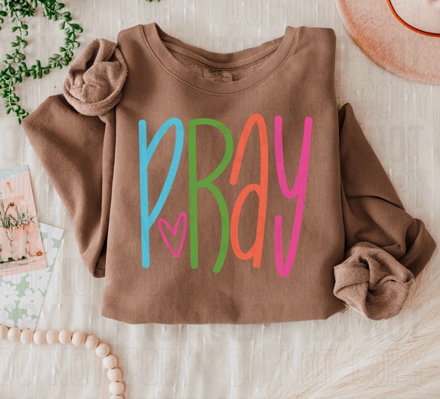 Pray Lettering DTF Transfer
