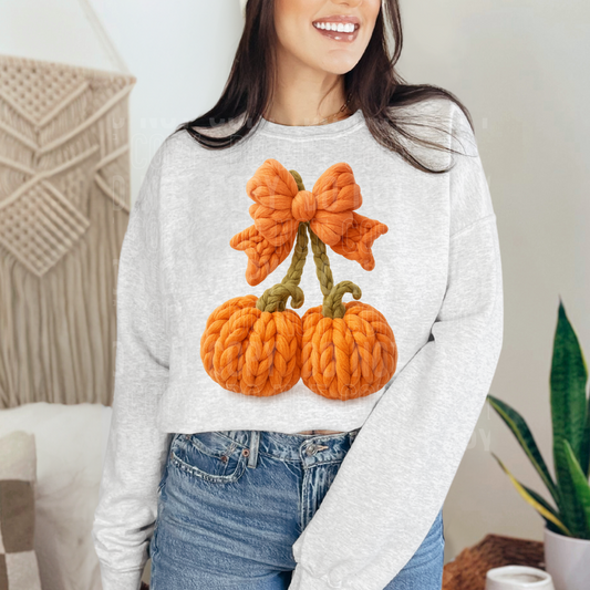 Pumpkin Cherry Yarn Faux DTF Transfer