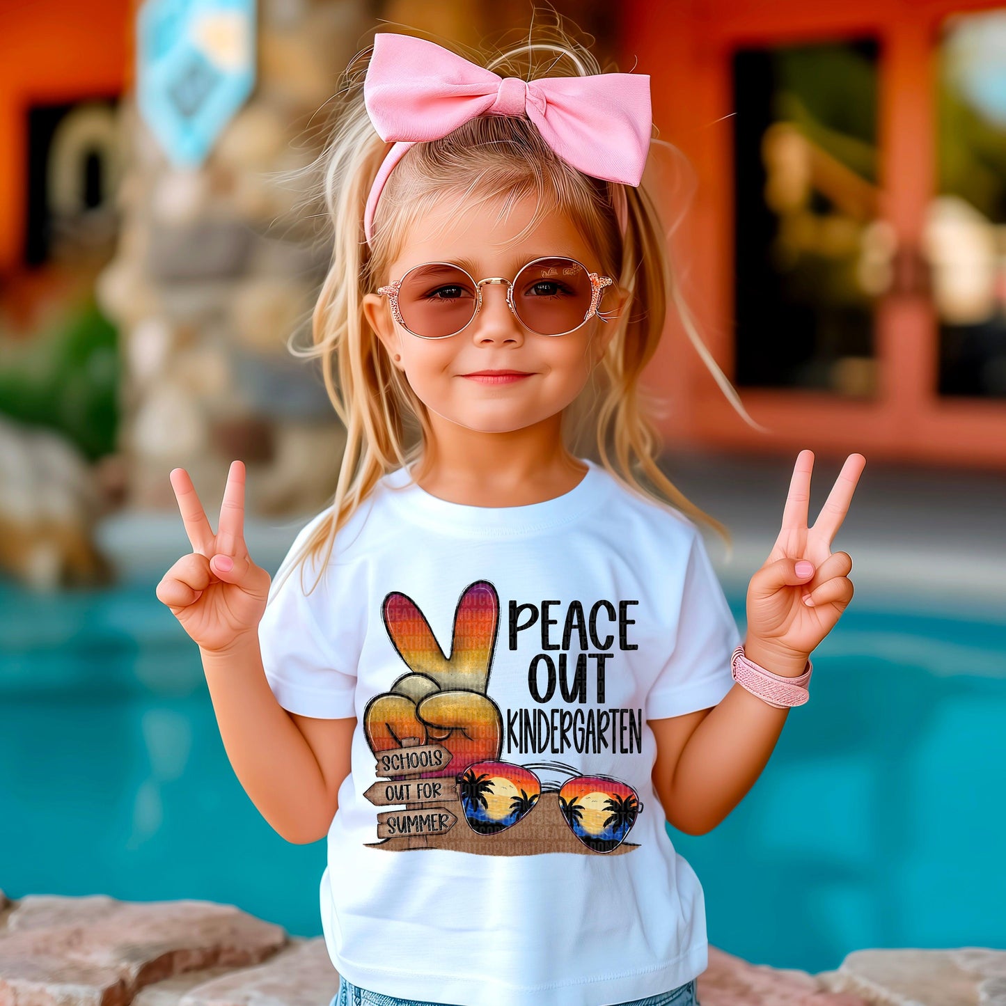 Peace Out Kindergarten DTF Transfer