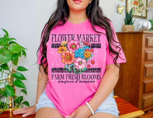 Flower Market DTF Transfer