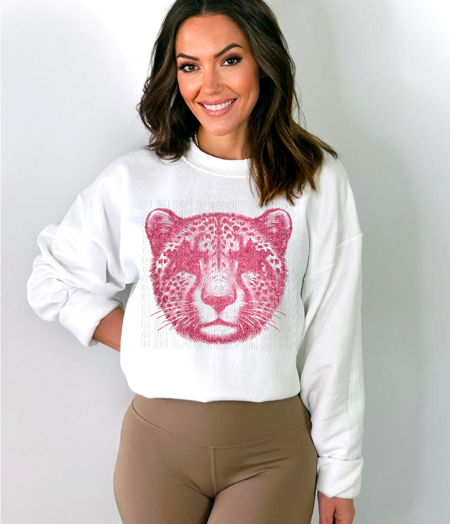 Glittery Pink Cheetah DTF Transfer