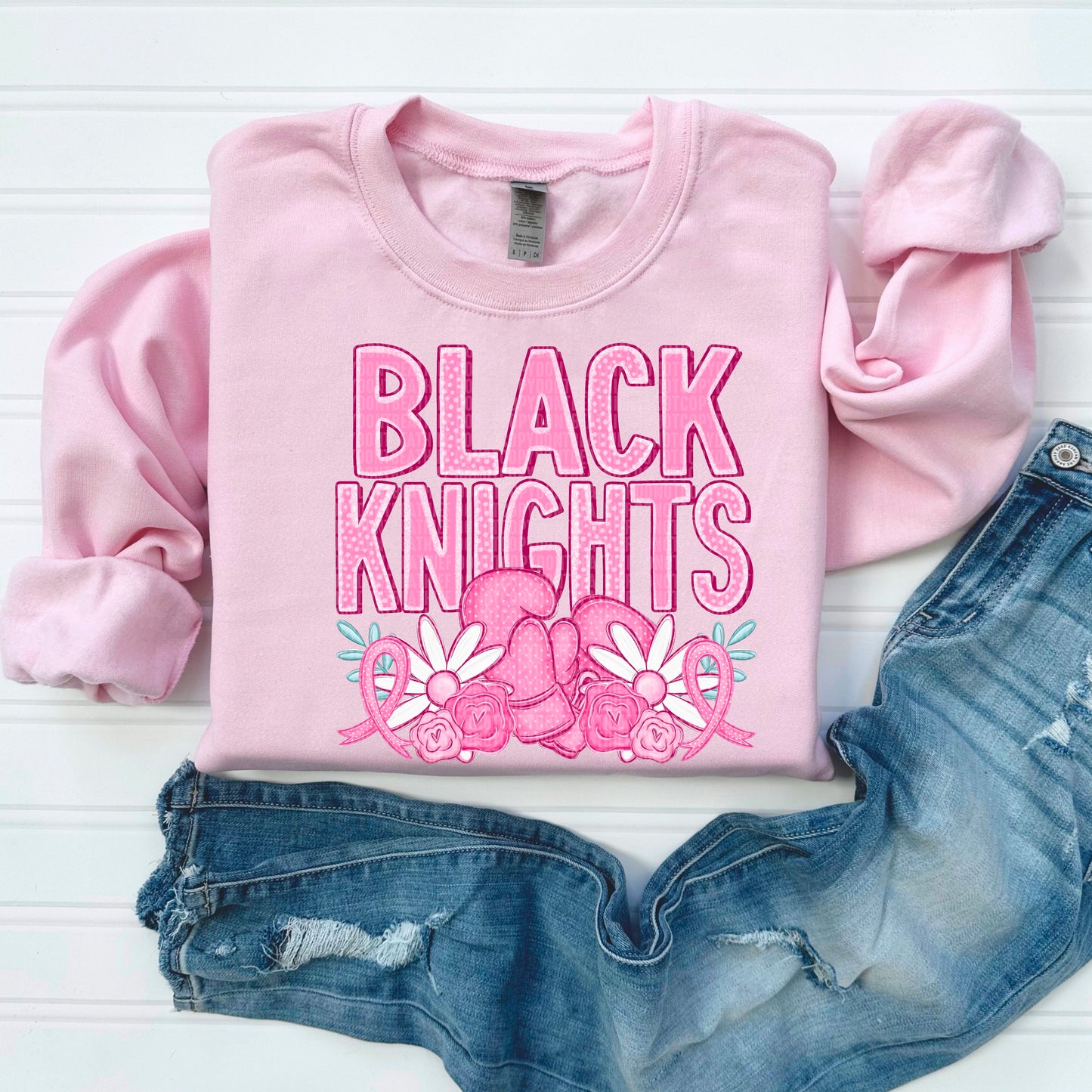 Black Knights Pink Out Mascot DTF Transfer