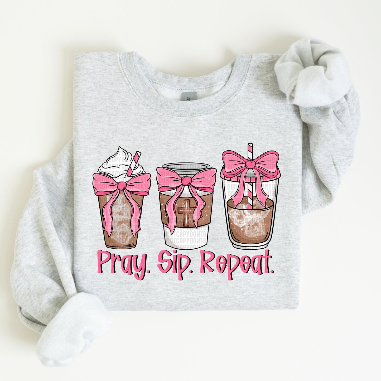Pray Sip Repeat DTF Transfer