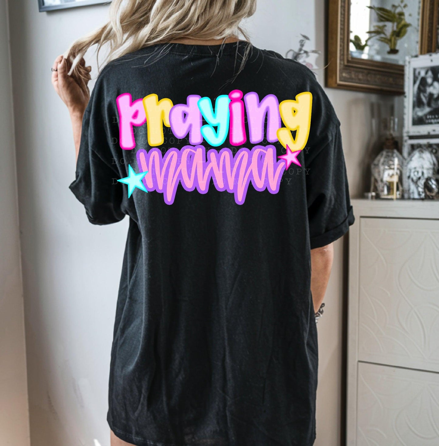 Praying Mama Neon DTF Transfer