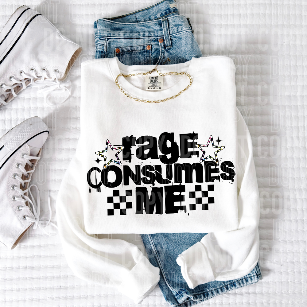 Rage Consumes Me DTF Transfer